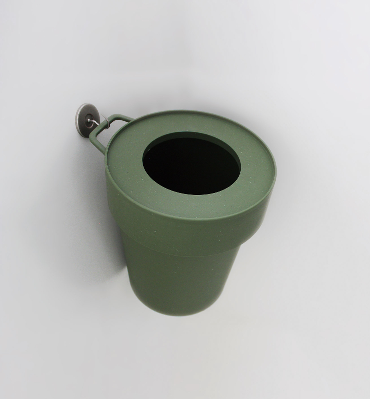 cestino per rifiuti impilabile con coperchio